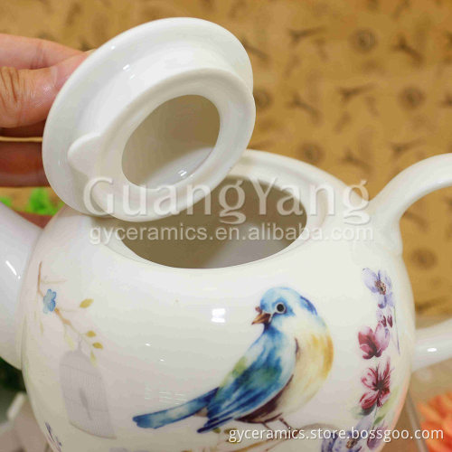 1pc Tea Pot And 1pc Sugar Potand 1pc Milk Pot Ceramic Stump Teapot